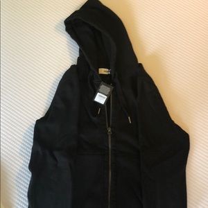 Buck Mason black zip up hoodie